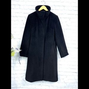 •|•PRESTON & YORK•| Angora + Wool Full Length Coat Black Size 8